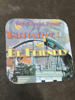 Initiative be friendly 1x1ft cardboard sign