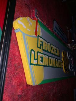 Frozen Lemonade and Cotton Candy Sign