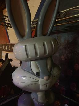 Fiberglass Bugs Bunny with Shield Statue