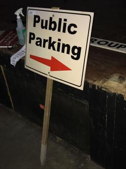 Public parking 2x4ft plastic sign