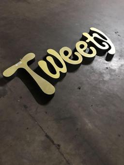 Tweety 6 pieces fiberglass sign