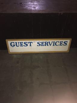 Guest services 1x4ft wooden sign