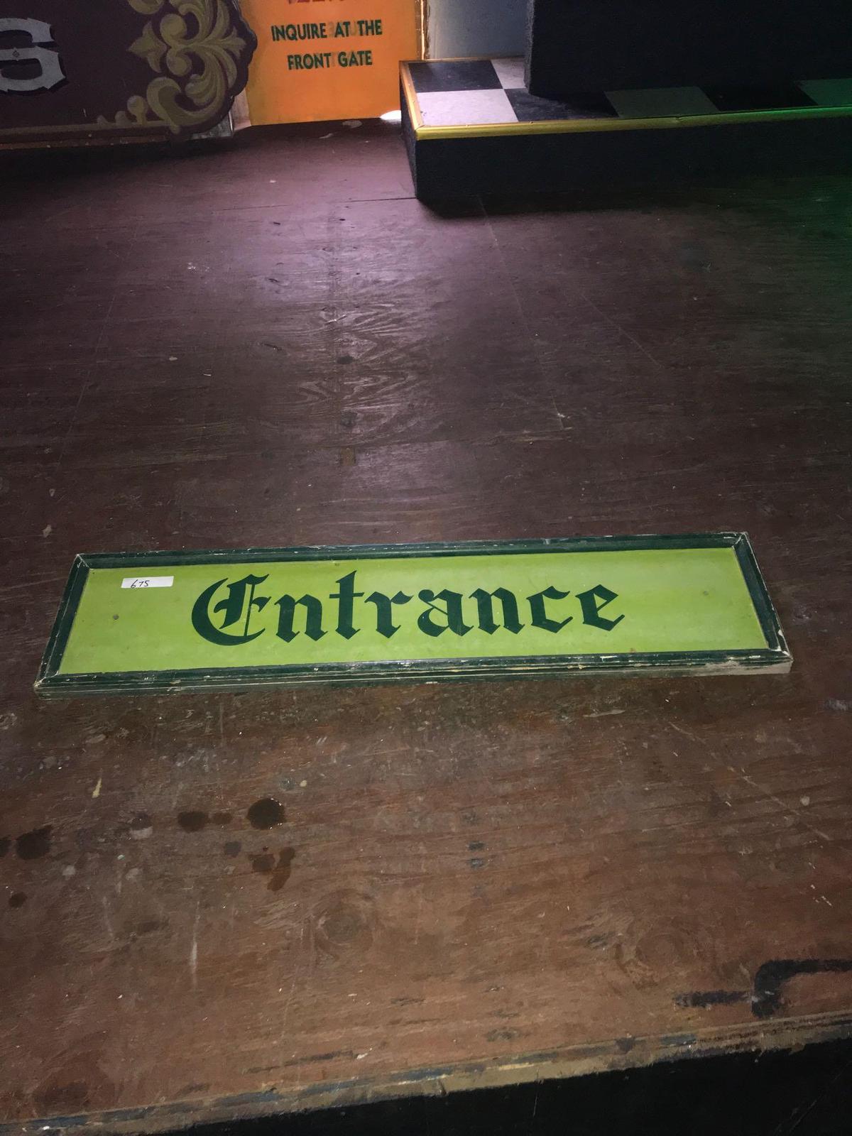 Entrance 1x4ft wooden sign