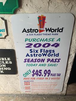 2004 AstroWorld Season Pass Sign