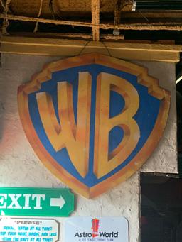 Warner Brothers WB Wood Sign