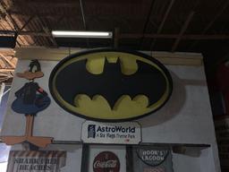 Batman Fiberglass Sign From "Batman The Escape" Ride Entrance