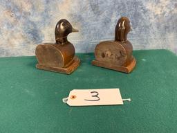 Wood Duck Bust Bookends