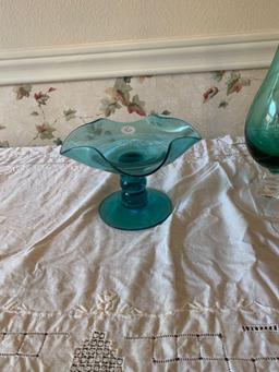 Blown glass candy dish