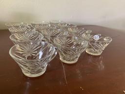 12 piece Crystal Punch Cup Set