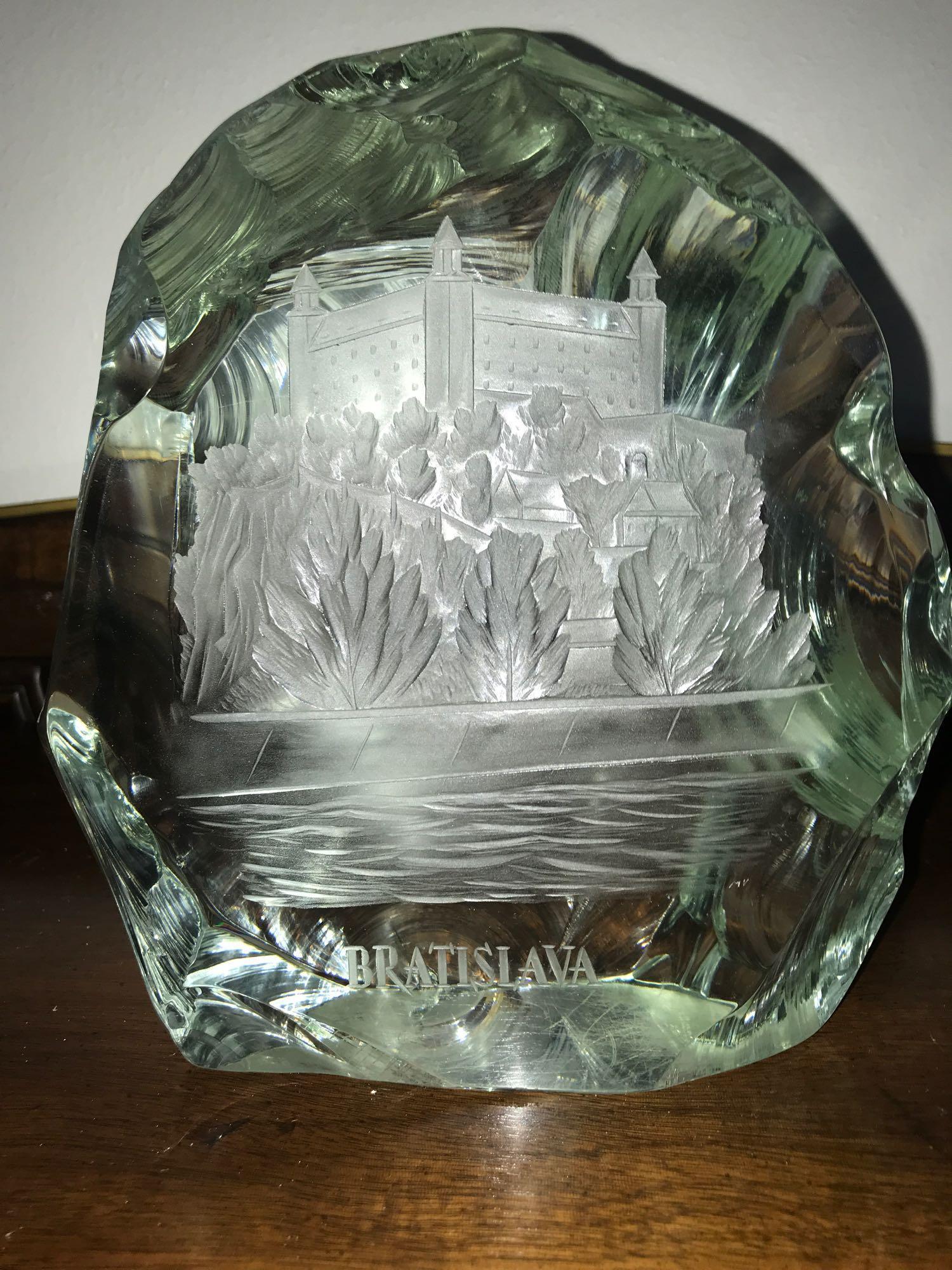 Bratislava volcanic glass decorative piece