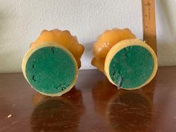 Pair of vintage decorative candles