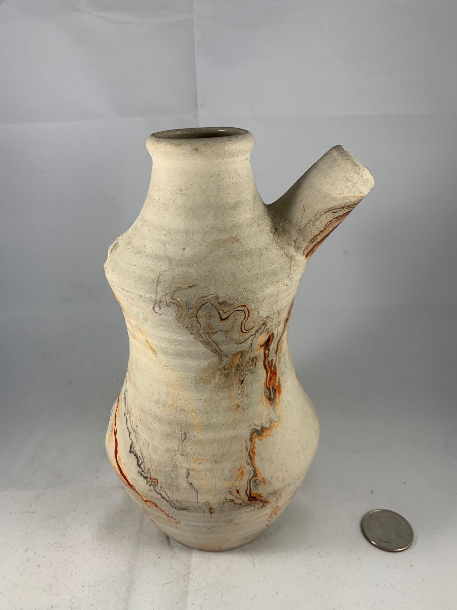 Vintag handmade pottery pitcher