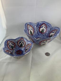 Pair of BMT Handmade Pottery dishes