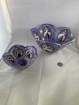 Pair of BMT Handmade Pottery dishes