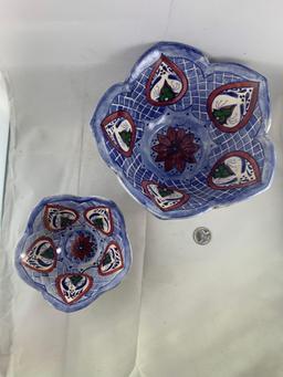 Pair of BMT Handmade Pottery dishes