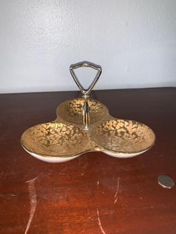 Ceramic and gold-leaf Candy Dish