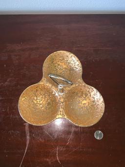 Ceramic and gold-leaf Candy Dish