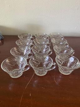 12 piece Crystal Punch Cup Set