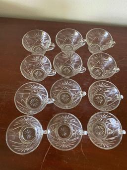 12 piece Crystal Punch Cup Set