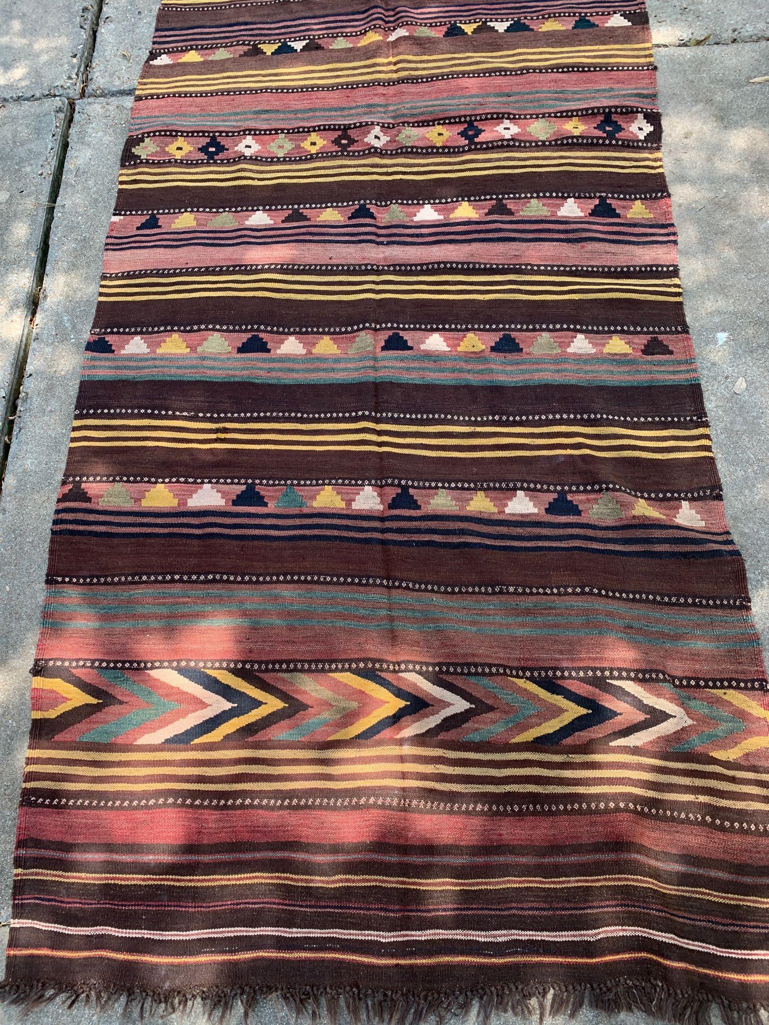 Navajo mid-century vintage wool rug