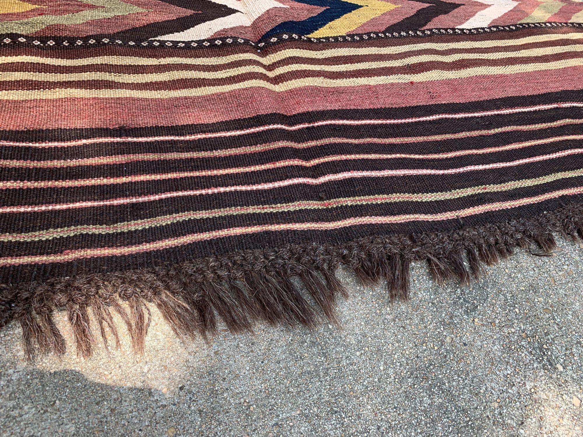 Navajo mid-century vintage wool rug