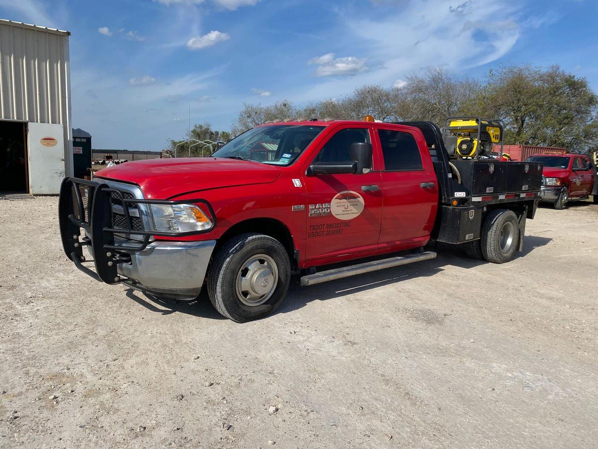 2014 Dodge Ram 3500 Crew Cab Flatbed Truck