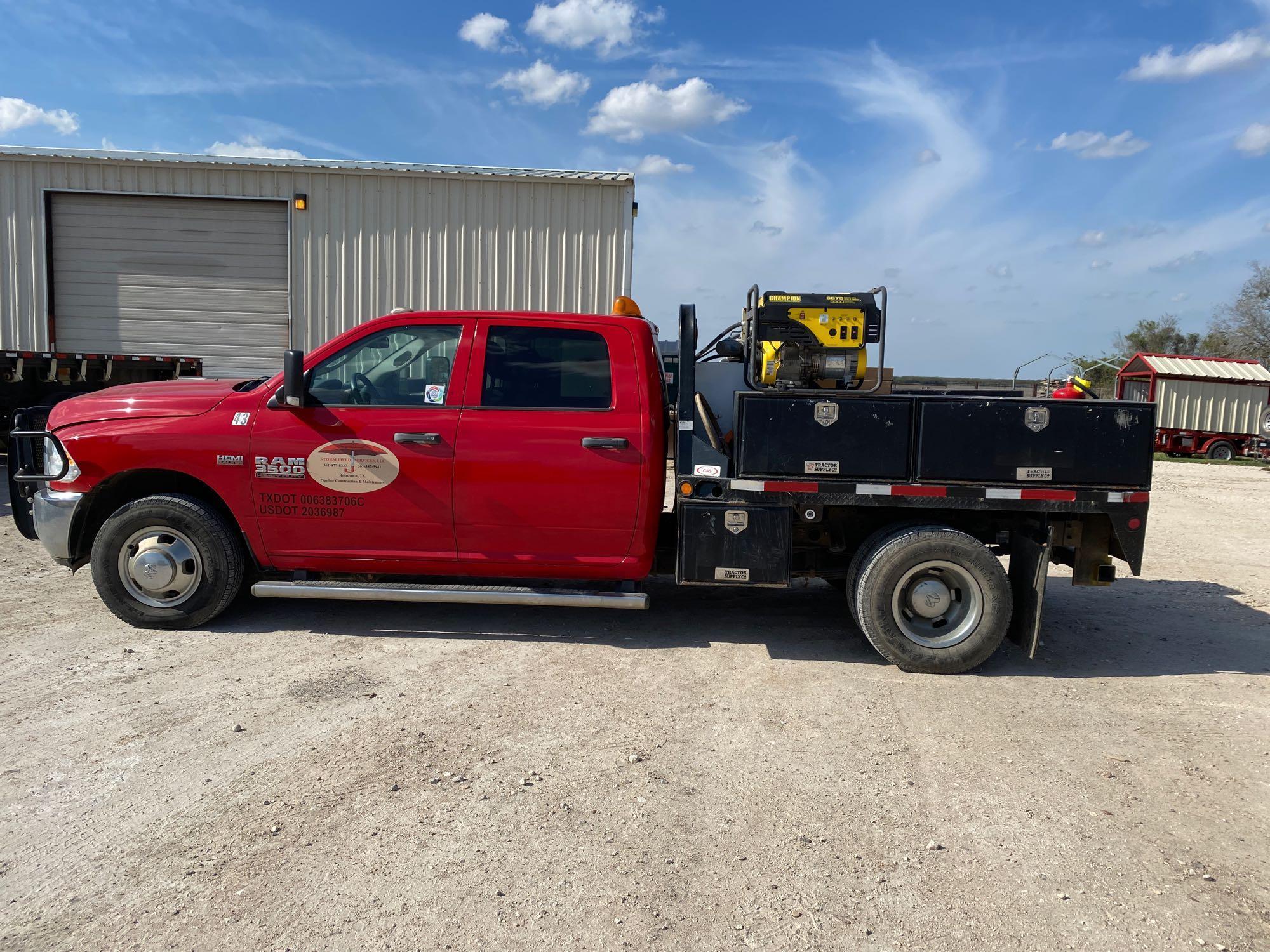 2014 Dodge Ram 3500 Crew Cab Flatbed Truck