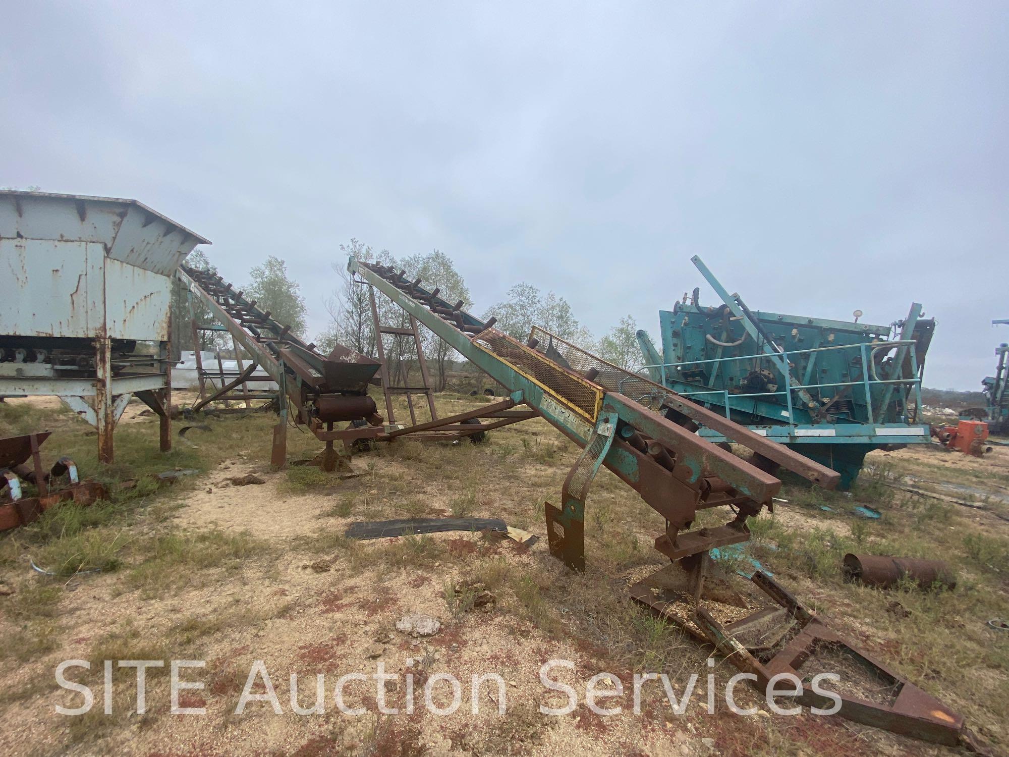 Qty of 3 Powerscreen 4026 stacker conveyers