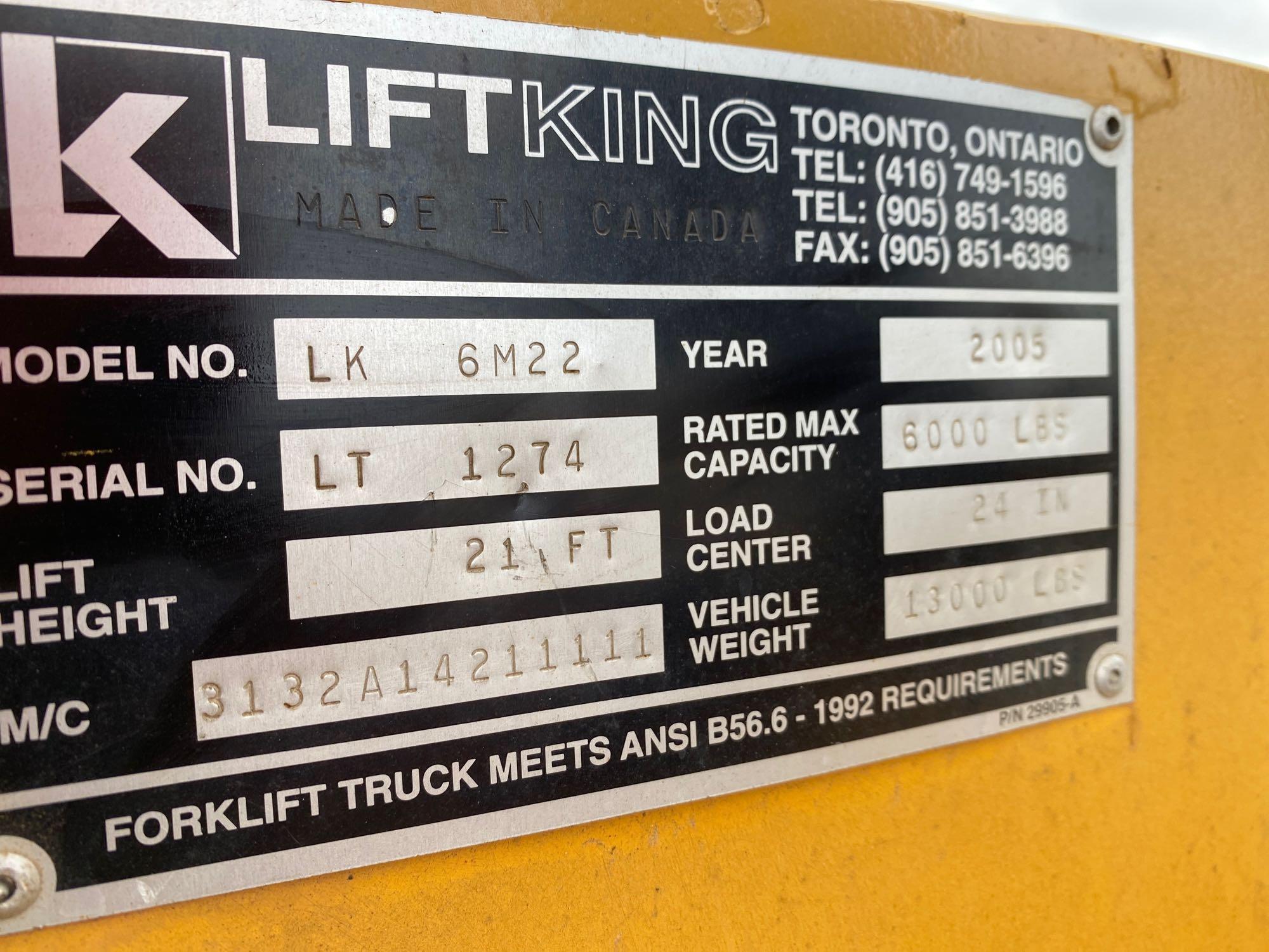 2004 LiftKing LK6M22 Rough Terrain Forklift
