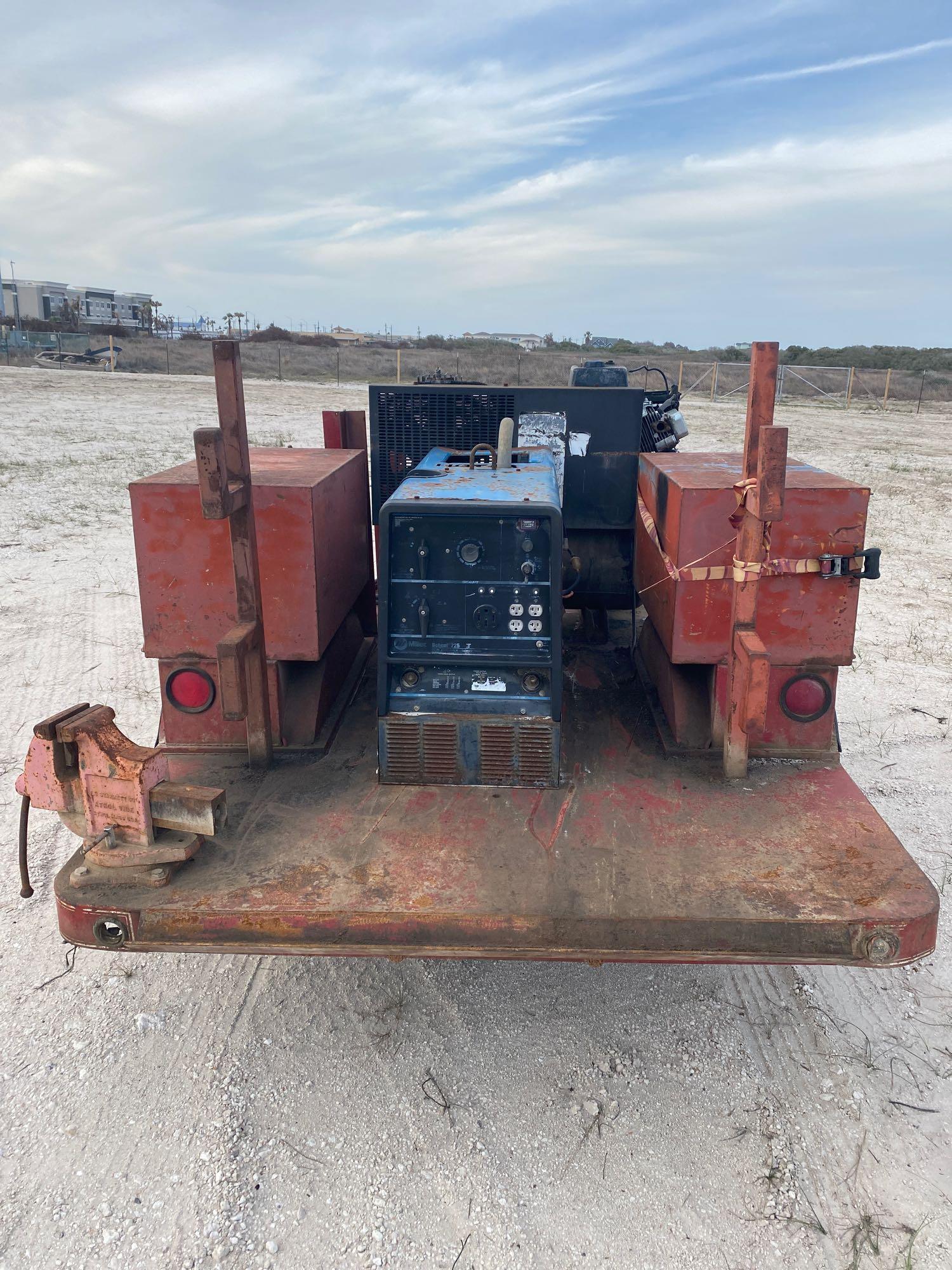 Trailer Mounted Compressor, Generator, Welder System