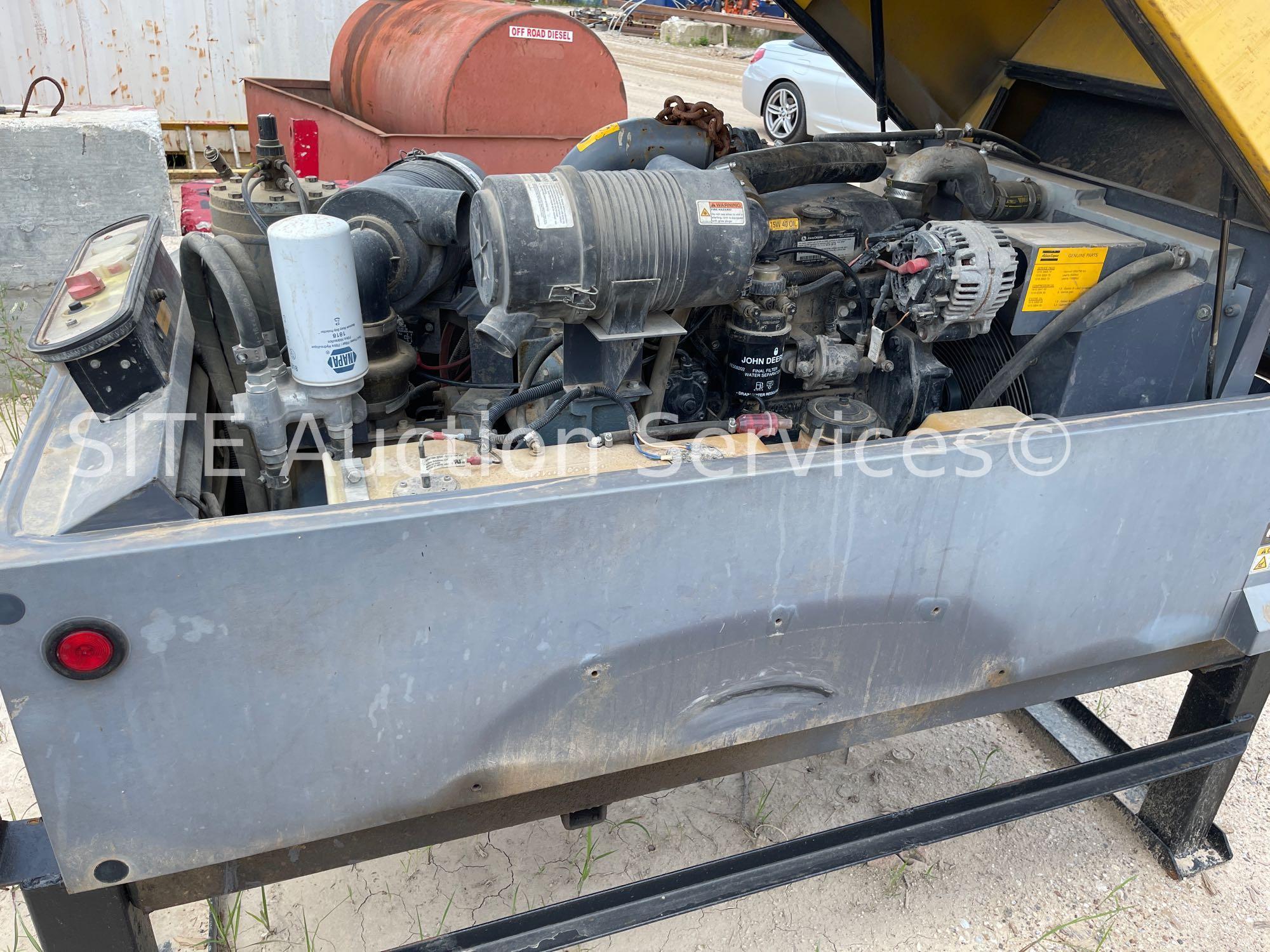 2013 Atlas Copco XAS 185 JD7 TBV Skid Mounted Air Compressor