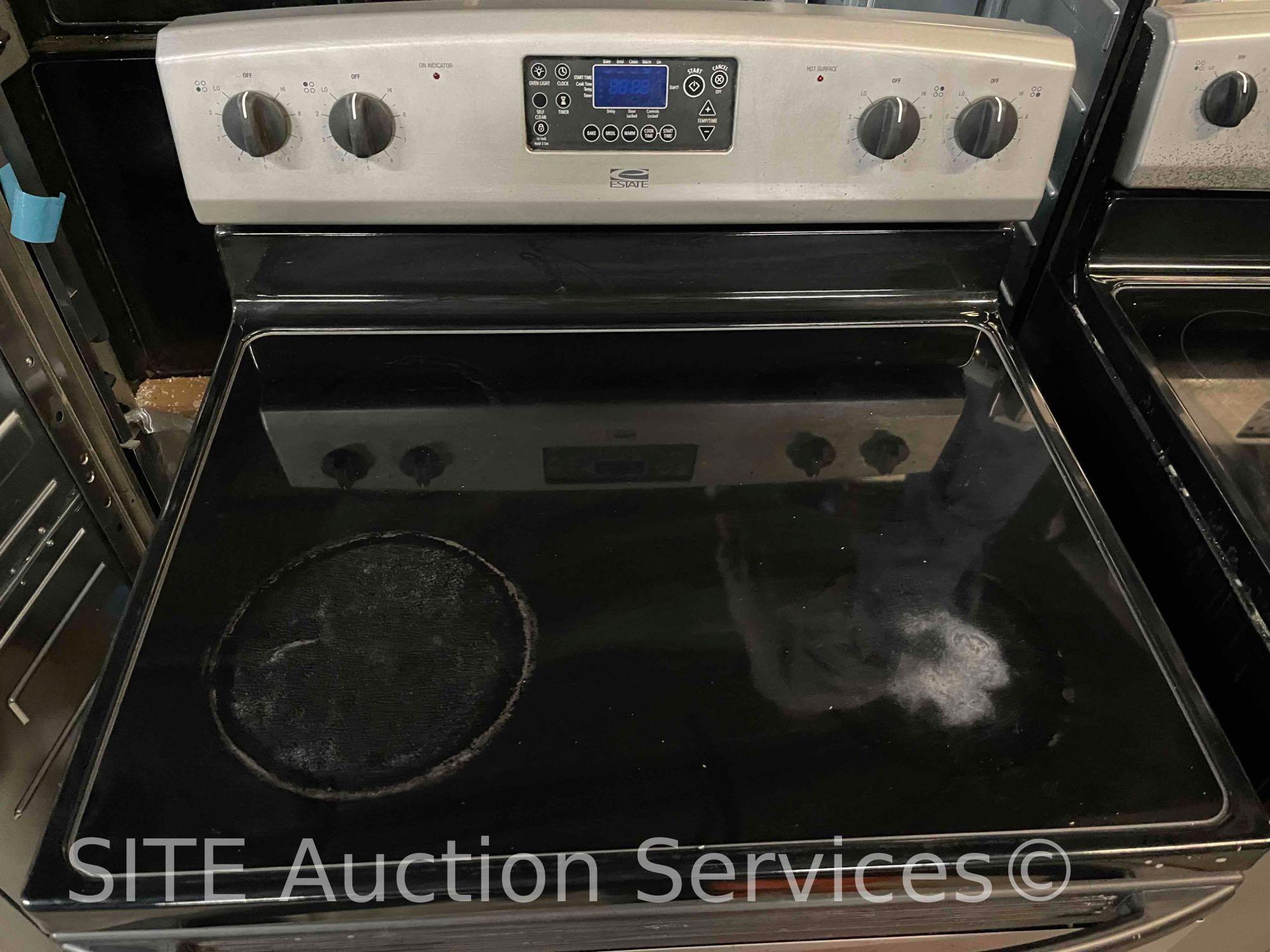 Estate Stainless Steel Glass Top Electric Range