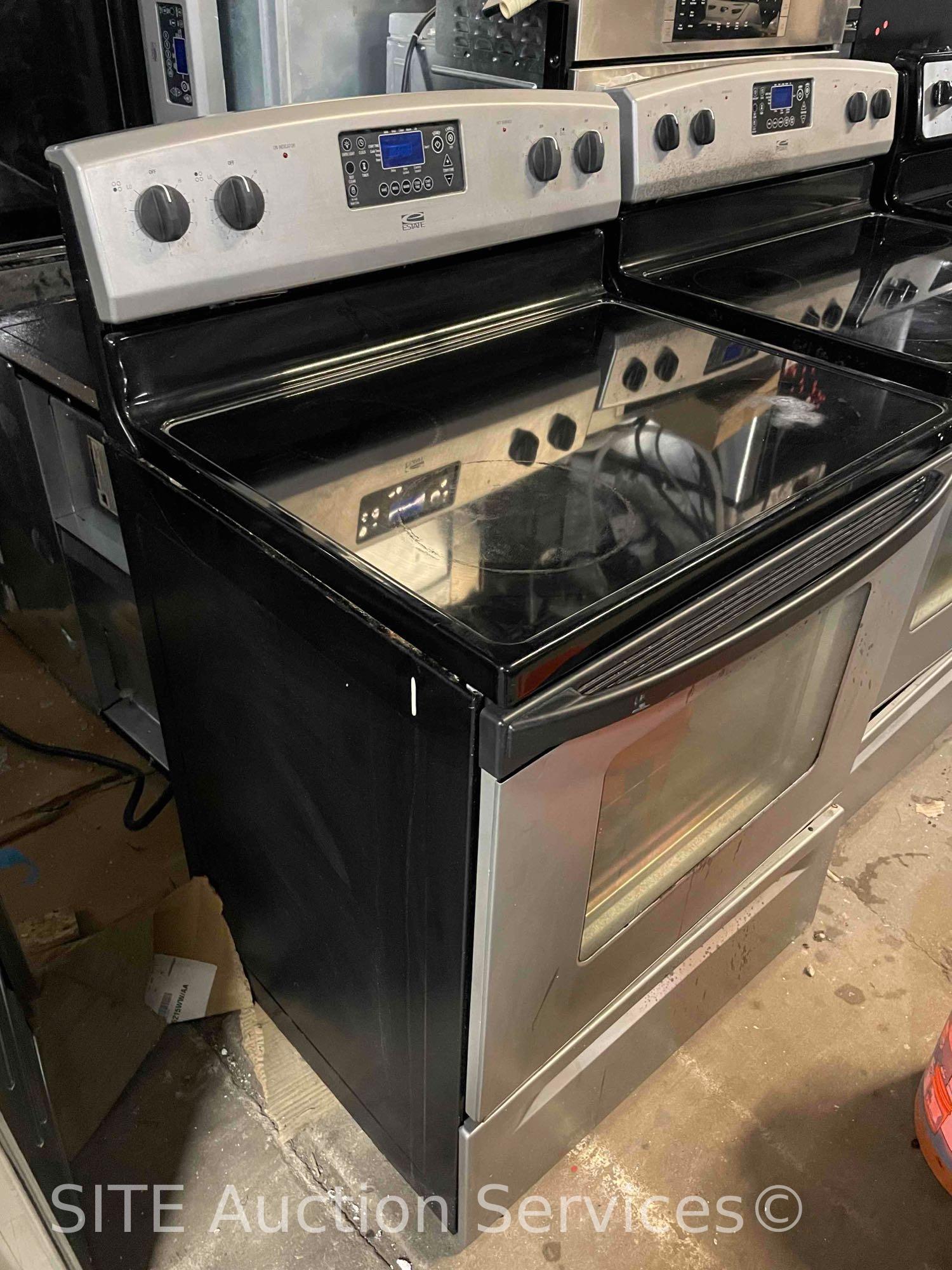 Estate Stainless Steel Glass Top Electric Range