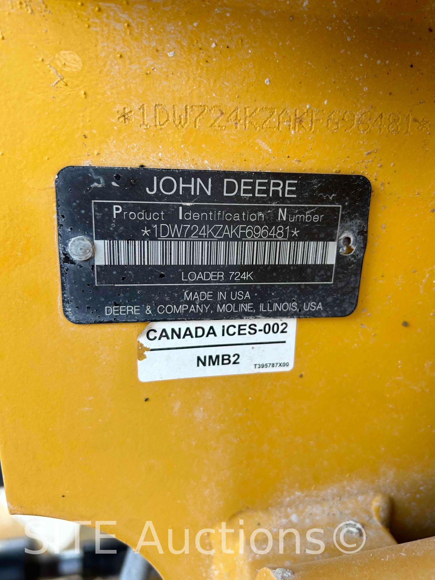 2019 John Deere 724K Wheel Loader