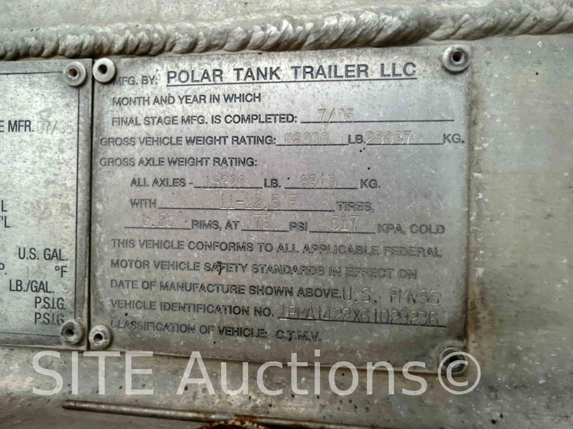 2006 Polar T/A Aluminum Tank Trailer