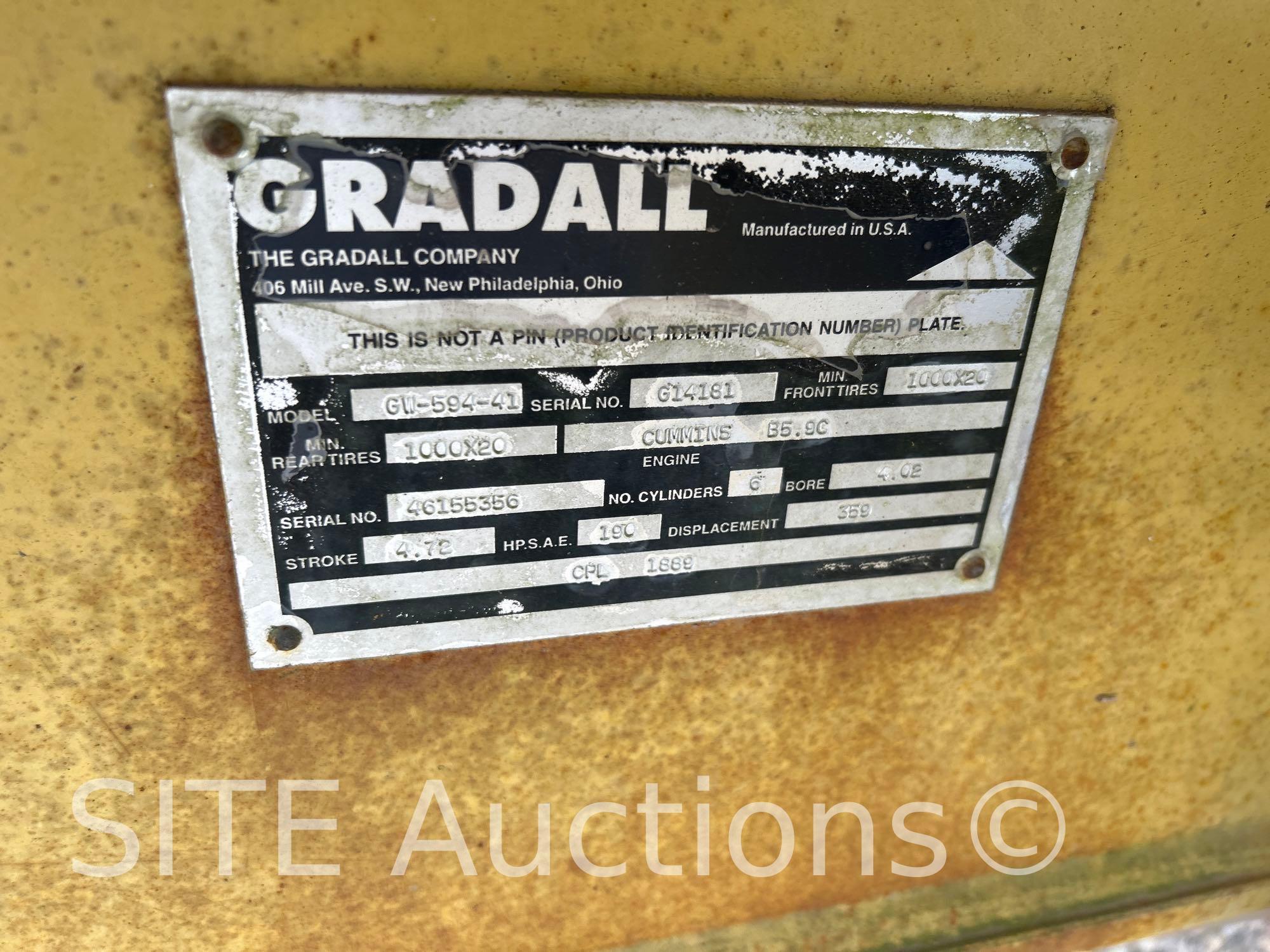 1999 Gradall XL 4100 Highway Wheeled Excavator