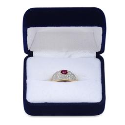 14K Yellow Gold Setting with 0.50ct Ruby and 0.50ct Diamond Ladies Ring