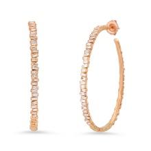 14K Rose Gold Setting with 3.41ct Diamond Earrings