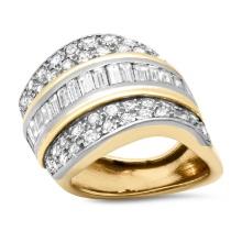 14K Yellow Gold Setting with 1.65ct Diamond Ladies Ring
