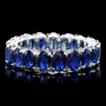 14K White Gold and 8.13ct Sapphire Ring