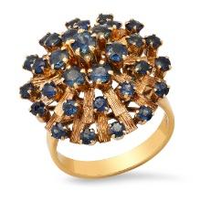 14K Rose Gold Setting with 1.35ct Sapphire Ladies Ring