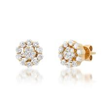 18K Rose Gold Setting with 0.94ct Diamond Earrings