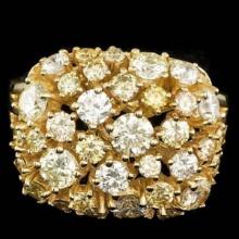 14K Yellow Gold 3.29ct Diamond Ring