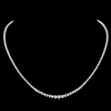 18K White Gold and 6.62ct Diamond Necklace