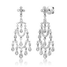 18K White Gold Setting with 1.56ct Diamond Ladies Earrings