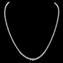 18K White Gold and 9.27ct Diamond Necklace