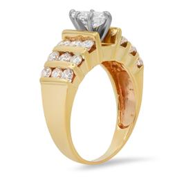 14K Yellow Gold Setting with 0.40ct Center Diamond and 1.12tcw Diamond Ladies Ring