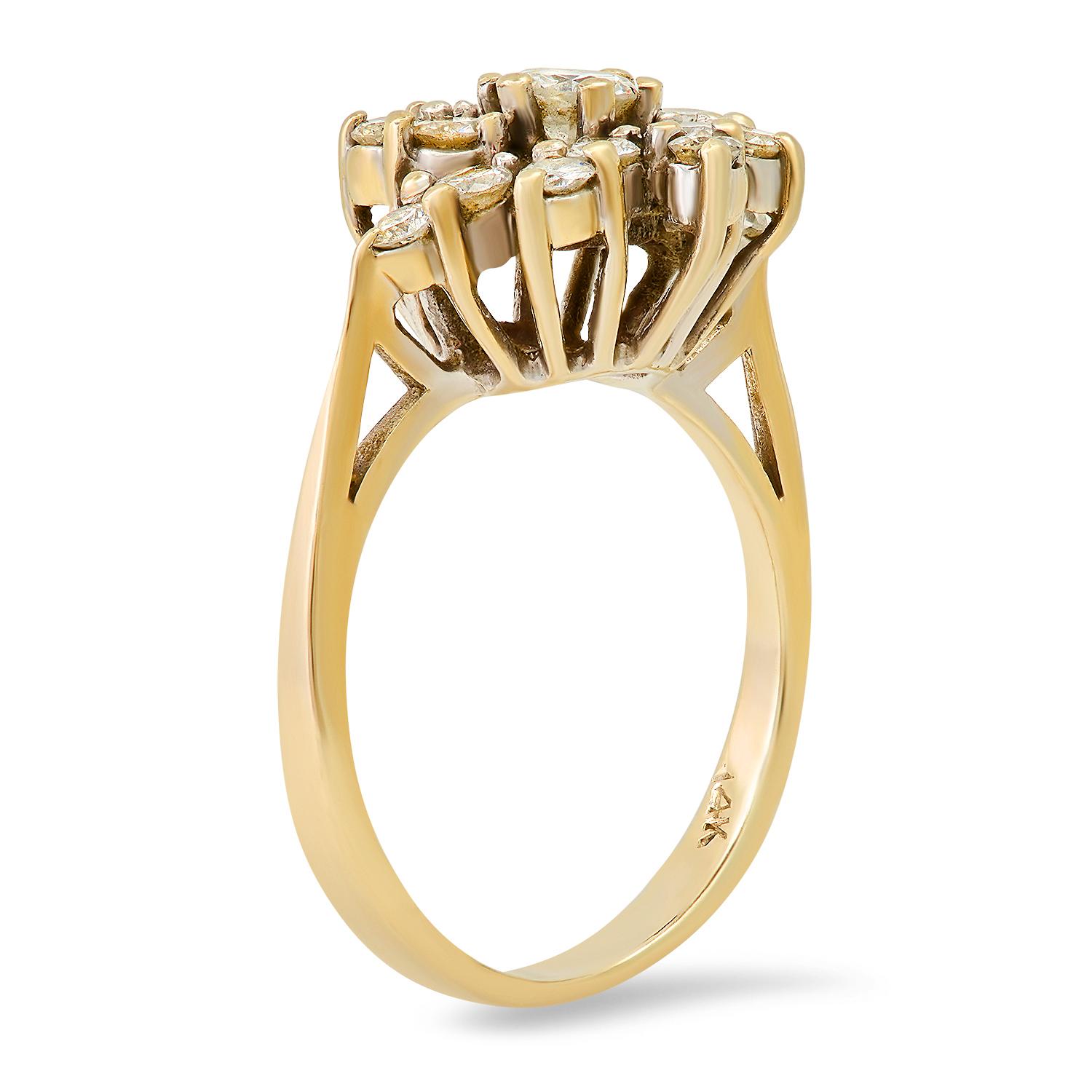 14K White Gold Setting with 0.70ct Diamond Ladies Ring