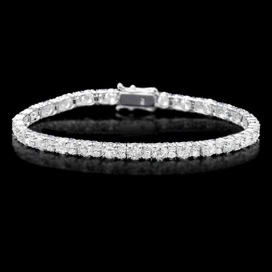 14K White Gold and 8.25ct Diamond Bracelet