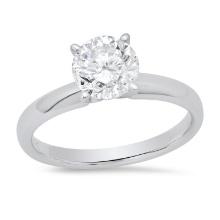 14K White Gold Setting with 1.52ct Diamond Solitaire Ladies Ring